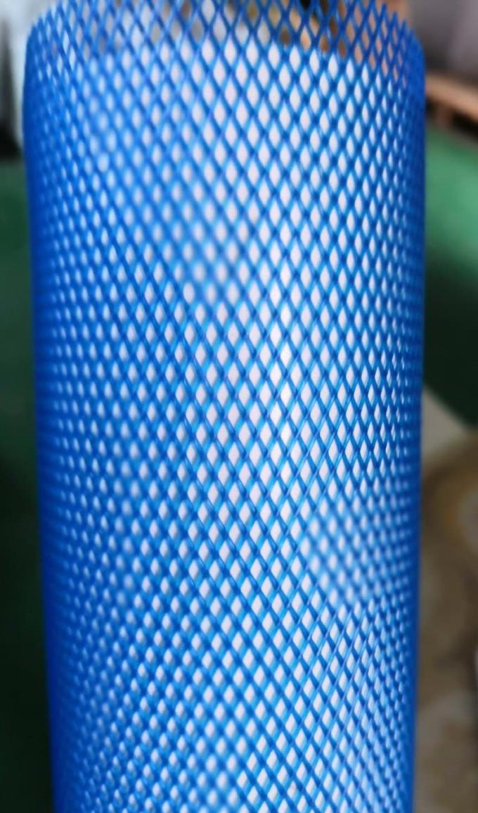 130MM Width PE Protective Mesh Sleeving , Blue PE Netting For Metal