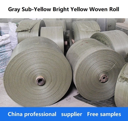Gray Sub Bright Yellow Woven Roll 100% Virgin PP Tubular 1200D