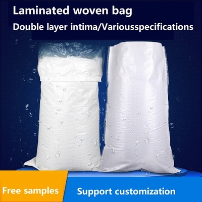 25kg PP Woven Sack Bags White Polyethylene Woven For Rice Water Proof PP