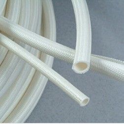 Wite Silicone Coated Fiberglass Sleeving 30 Seconds Off-self time