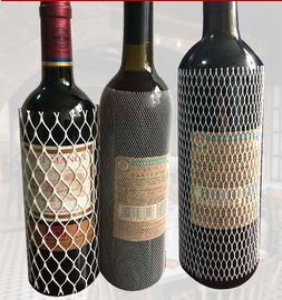 PE Protective Mesh Bottle Sleeves , Plastic Mesh Sleeving For Wine Bottle Net Set