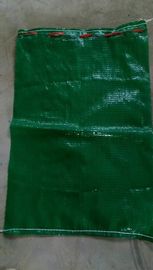 Tearing Resistant Mesh Netting Bags , Mesh Vegetable Storage Bags With Green Color
