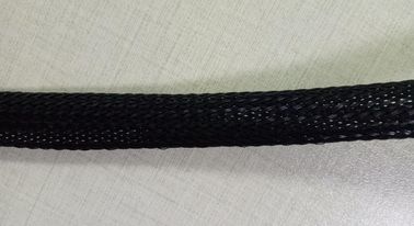 Black Mesh Tube Net Plastic Sleeve For Flexible Wire Cable ,  Black Flame Retardant Braided Sleeves