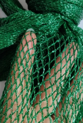 Dark Green Knitted Tubular Packaging Net Bags For Fruit Vegetable Mesh Net Bag