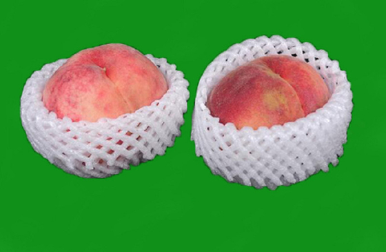 Food Grade PE Epe Foam Fruit Net Yellow Color 3 - 15cm Width