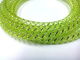 Green Braided Nylon Mesh Sleeve For Cable Protection , Expandable Mesh Tube