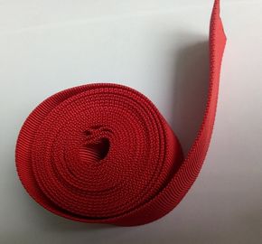 Red Polyester Hollow Webbing Textile Webbing For Heavy Industry Machinery