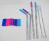 Tooth Protection Flexible Silicone Tubing Food Grade Stainless Steel Straw Head Silicone Sleeve