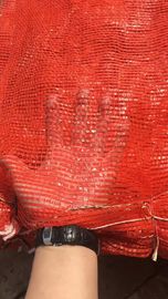 Durable Mesh Netting Bags , PE Polyethylene Red Plastic Mesh Produce Bags