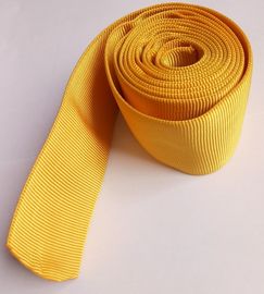 CE Woven Polyester Hollow Webbing , Yellow Webbing For Hydraulic Pipes